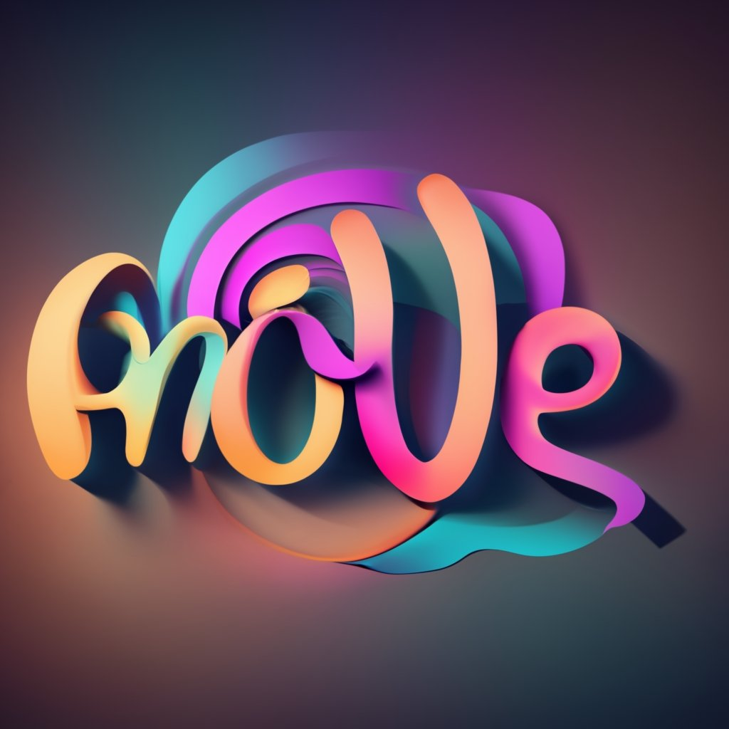 图片展示的是使用Ideogram创作的创意文字作品。画面中以“groove”为内容,字体设计富有动感,呈现出波浪状的立体效果,色彩以紫色、橙色、粉色为主,背景为渐变的蓝紫色调。该图片与文档中介绍使用Ideogram在AI绘图中无缝嵌入文字的内容相关,直观呈现了其在文字创意设计方面的应用效果。