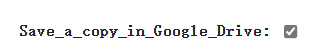 图片显示了一个复选框,标记为“Save_a_copy_in_Google_Drive”,并已勾选。这表明用户选择了在Google云端硬盘中保存模型的副本。在上下文中,这对应于从Google云端硬盘中保存模型副本的选项,说明用户可以将模型保存在Google云端硬盘的AI_PICS/models文件夹中,以便下次启动笔记本时自动加载。