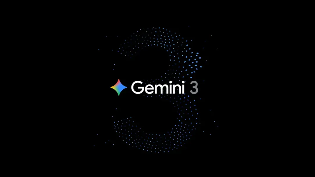 图片展示的是谷歌Gemini 3.0的标志。背景为黑色，中间以白色字体呈现“Gemini 3”，左侧有一个由蓝色、紫色、黄色、绿色四色组成的星形图案。该图片位于介绍谷歌Gemini 3.0的文档中，与上下文紧密相关，上下文提到Gemini 3.0是谷歌迄今为止最重要的AI版本，发布首日将全新模型应用到搜索中，而此图片正是其标志，直观呈现了该版本的名称。