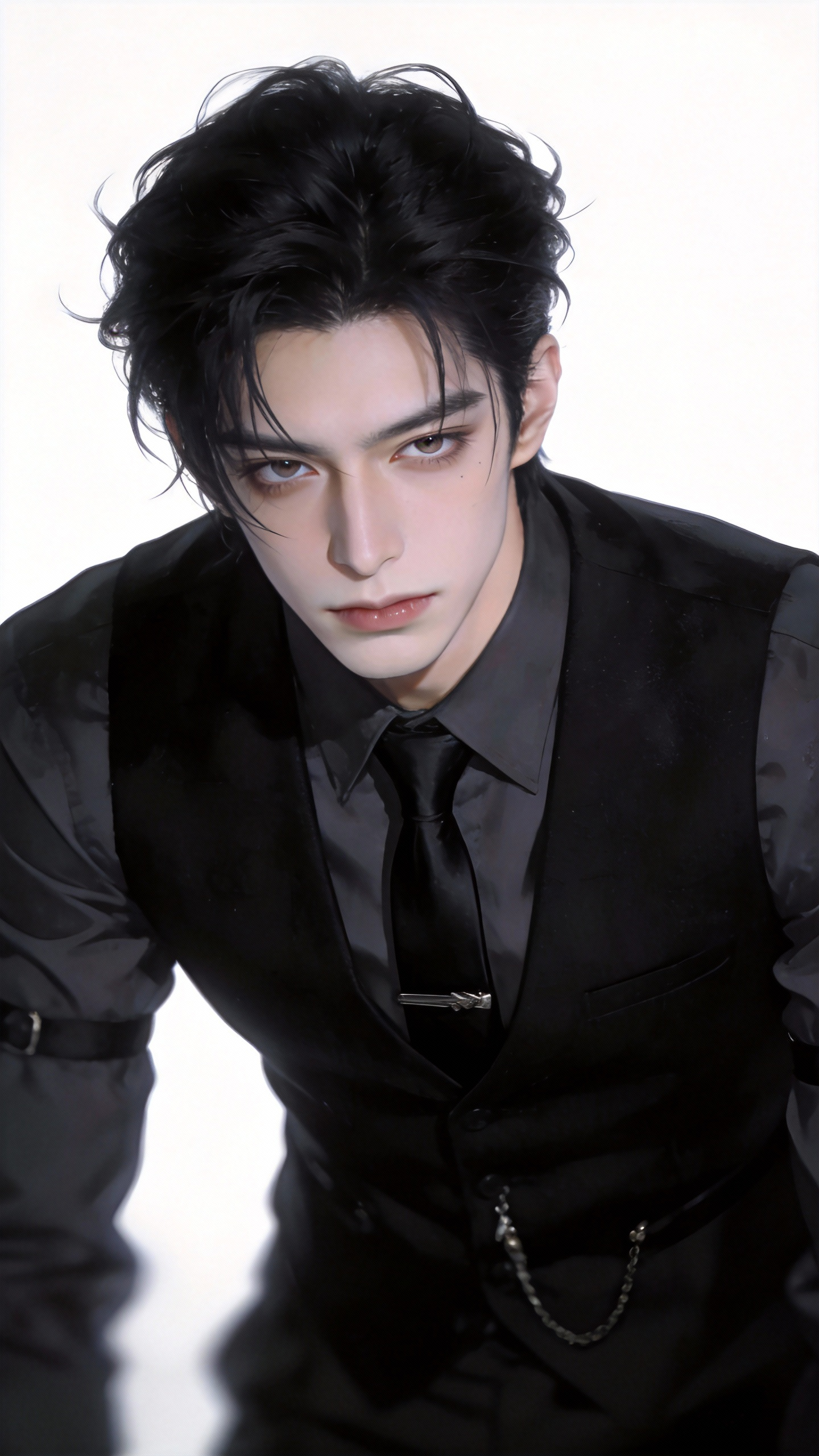 jimeng-2026-02-04-2453-帅哥,现代男性,痞帅疯批风男性,黑色凌乱大背头,冷白皮,冷色调画面。妆容高级暗黑....png